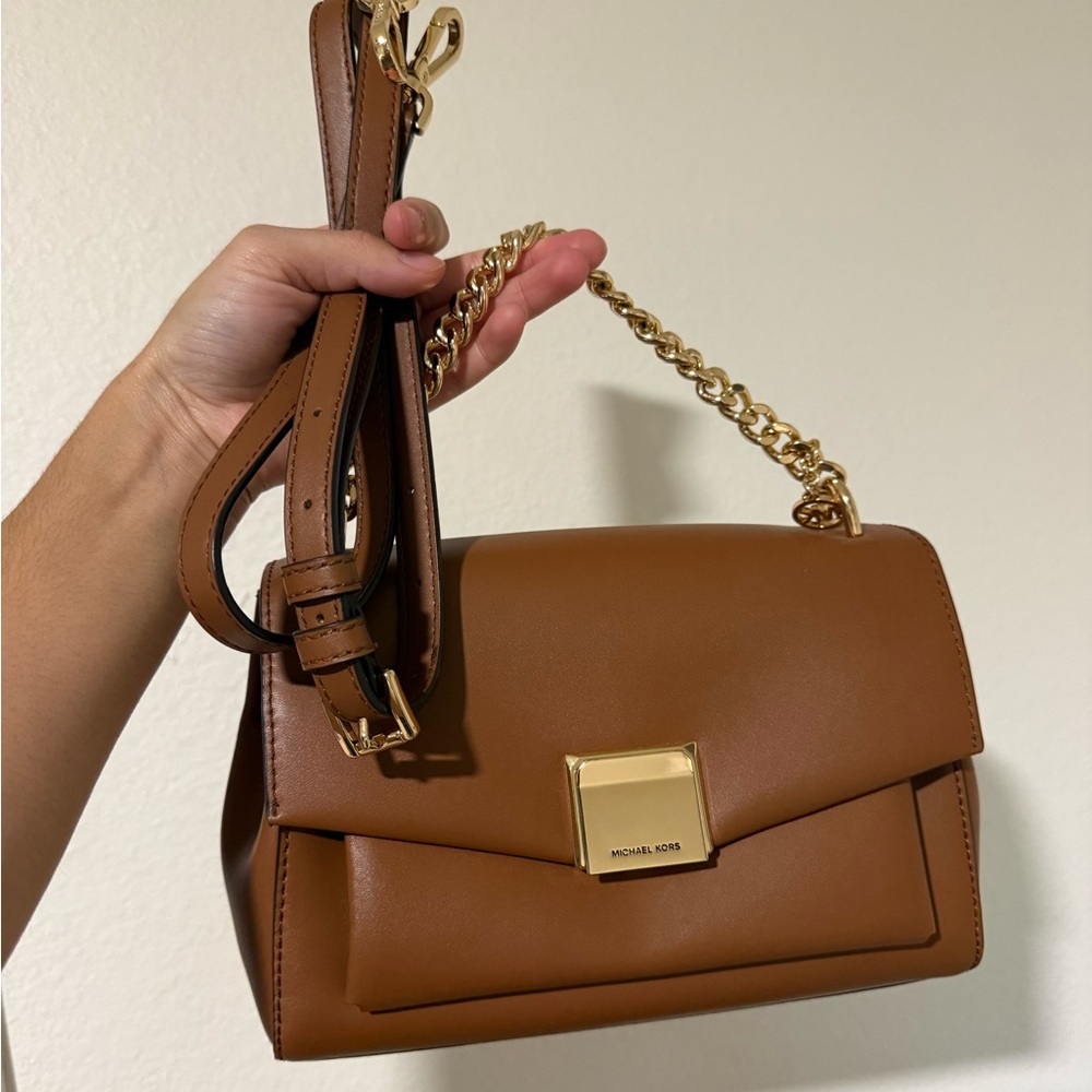 Michael Kors Tan Leather Shoulder Bag